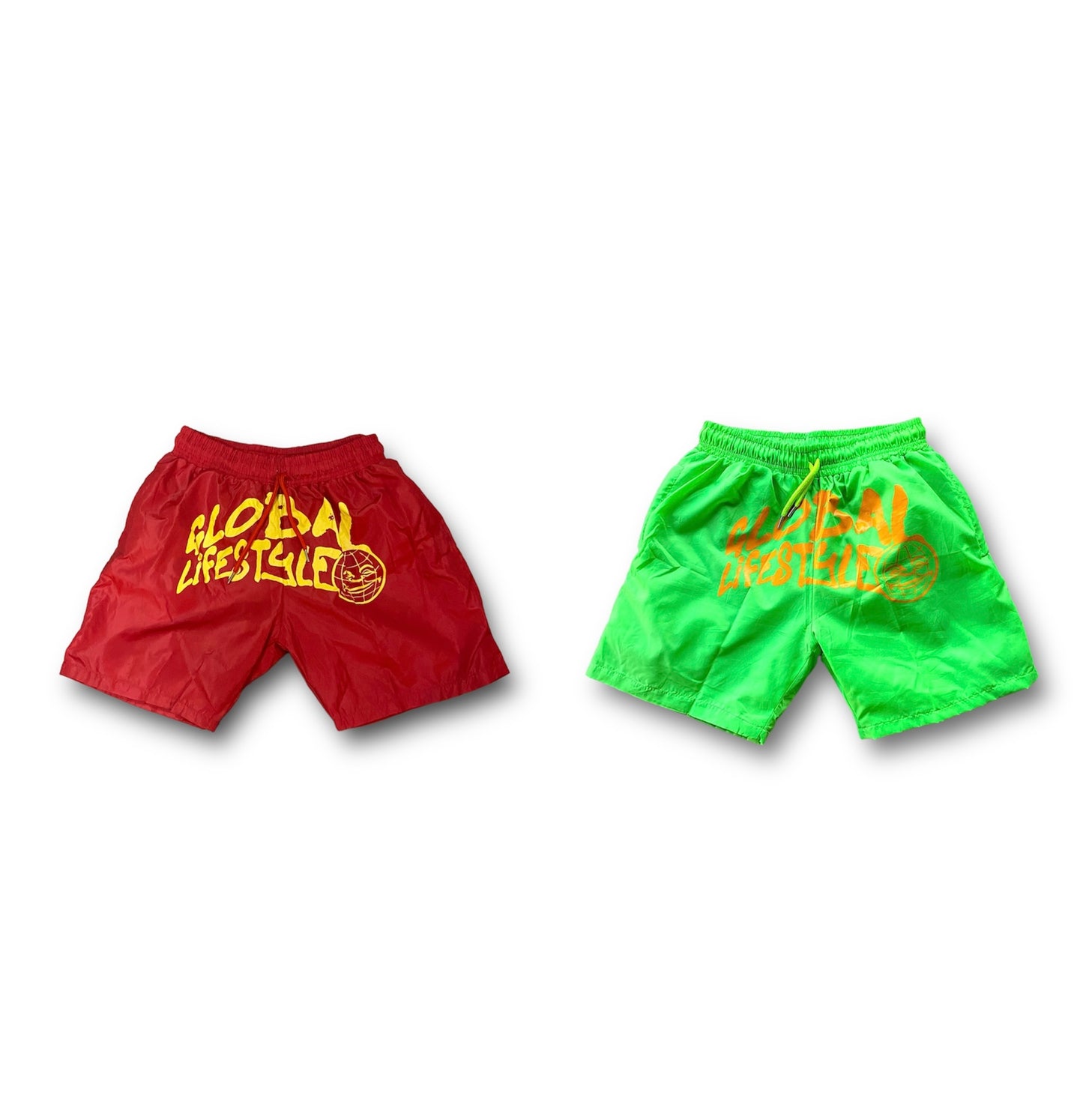 “GLOBAL LIFESTYLE” Nylon Shorts